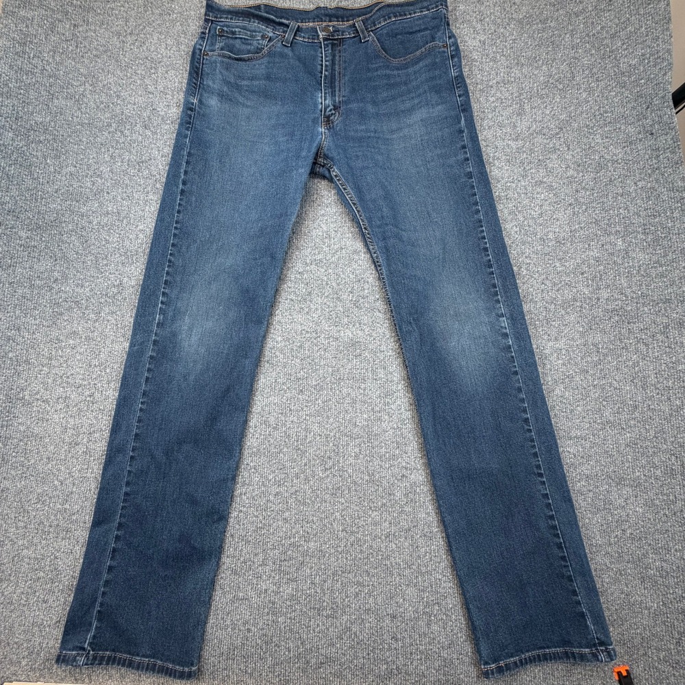 Levis‎ 505 Regular Fit Jeans Mens 36x34 (Fits as 37x35) Dark Blue Straight Leg